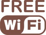 Логотип бесплатный wi-fi на борту автомобиля Логотип бесплатный wi-fi на борту автомобиля