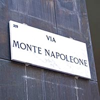 Улица Монте Наполеоне, Милан